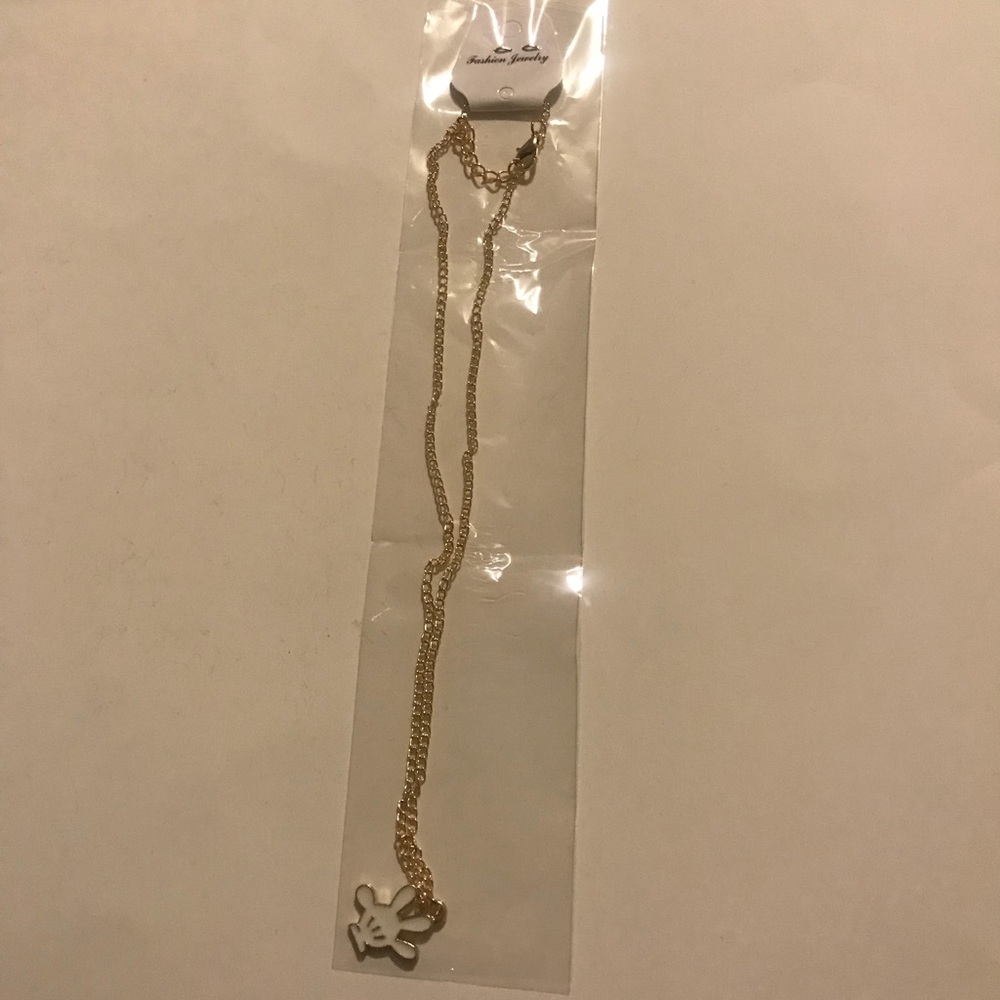 White New Mickey Mouse Glove Pendant Necklace - Picture 6 of 9